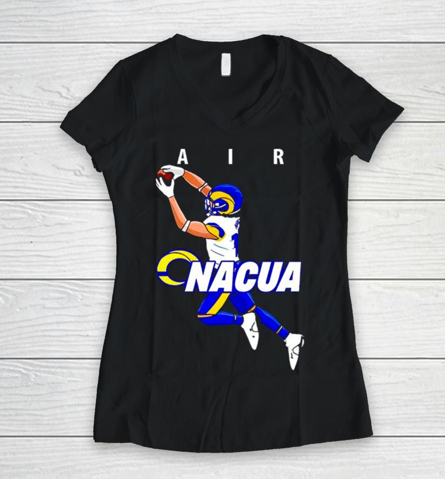 Air Nacua Los Angeles Rams Women V-Neck T-Shirt