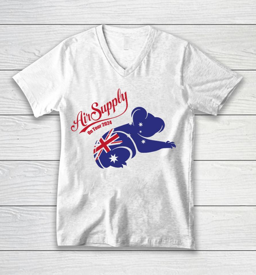 Air Supply Music Air Supply 2024 Tour Koala Unisex V-Neck T-Shirt