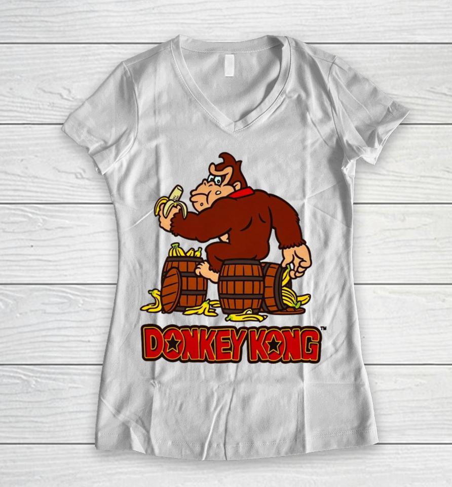 Akirthehacker Donkey Kong Women V-Neck T-Shirt