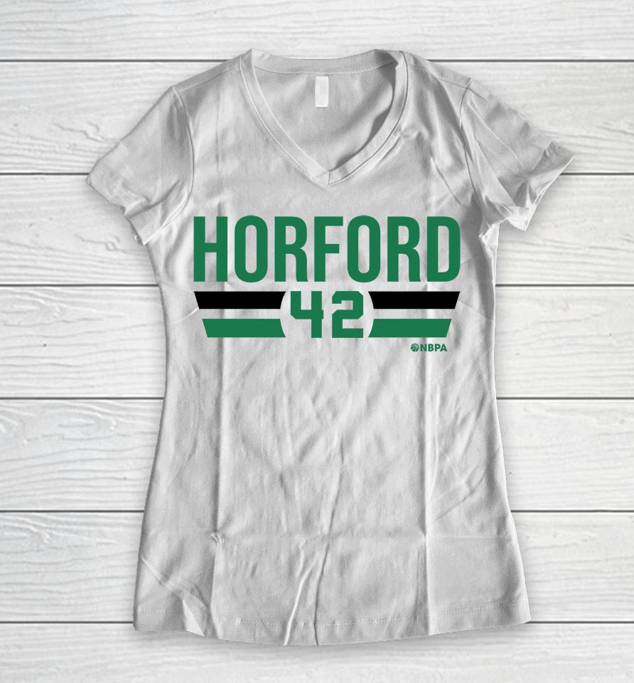 Al Horford Boston Font Nbpa Women V-Neck T-Shirt