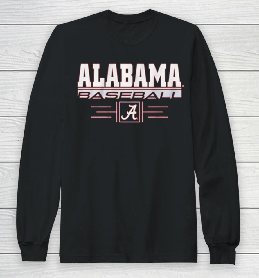 Alabama Baseball Stack University Of Alabama Logo Long Sleeve T-Shirt
