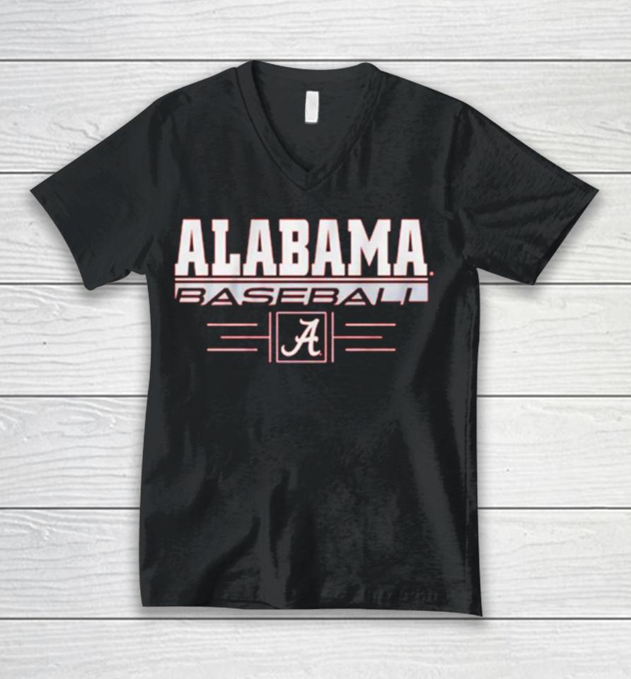 Alabama Baseball Stack University Of Alabama Logo Unisex V-Neck T-Shirt