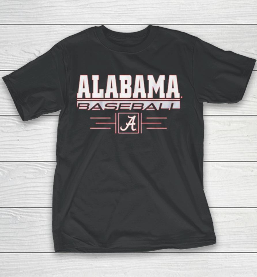 Alabama Baseball Stack University Of Alabama Logo Youth T-Shirt