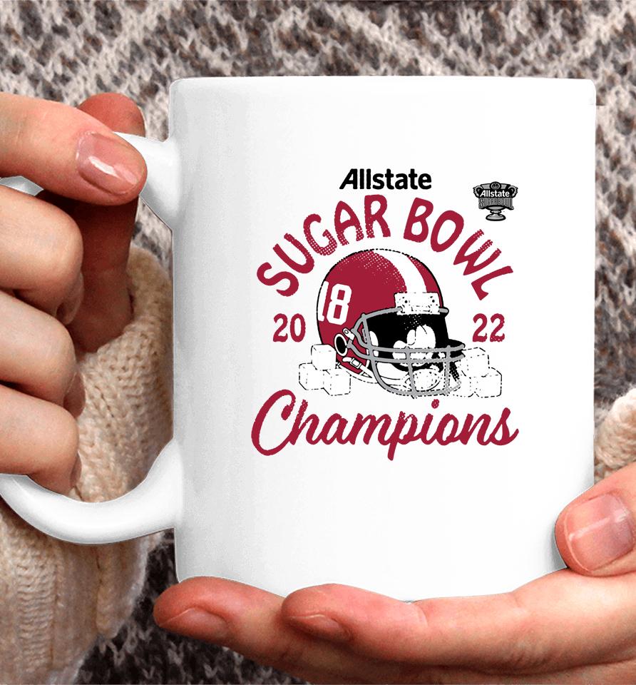 Alabama Crimson Football 2022 Sugar Bowl Champions Helmet Coffee Mug
