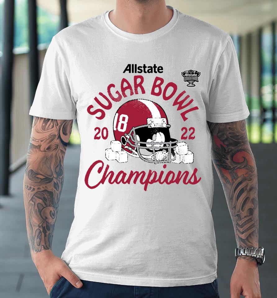 Alabama Crimson Football 2022 Sugar Bowl Champions Helmet Premium T-Shirt