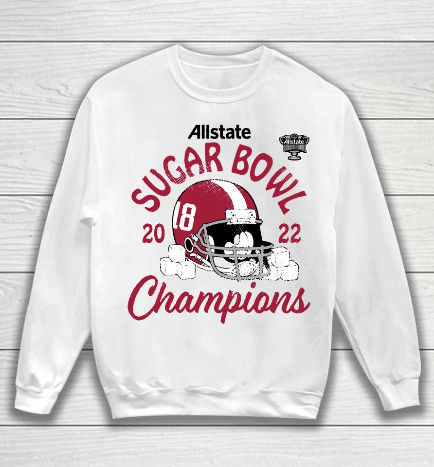 Alabama Crimson Football 2022 Sugar Bowl Champions Helmet Sweatshirt