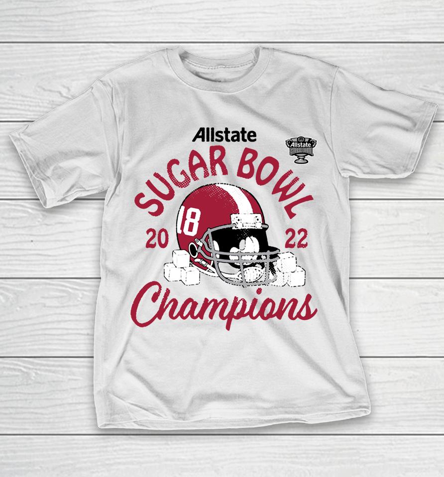 Alabama Crimson Football 2022 Sugar Bowl Champions Helmet T-Shirt