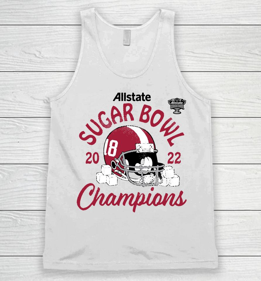 Alabama Crimson Football 2022 Sugar Bowl Champions Helmet Unisex Tank Top