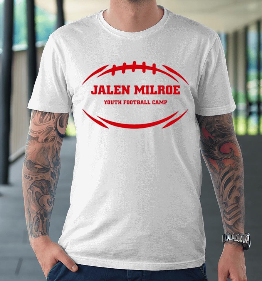 Alabama Crimson Jalen Milroe Youth Football Camp Premium T-Shirt