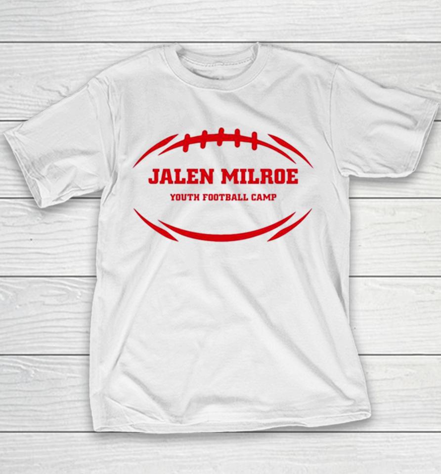Alabama Crimson Jalen Milroe Youth Football Camp Youth T-Shirt