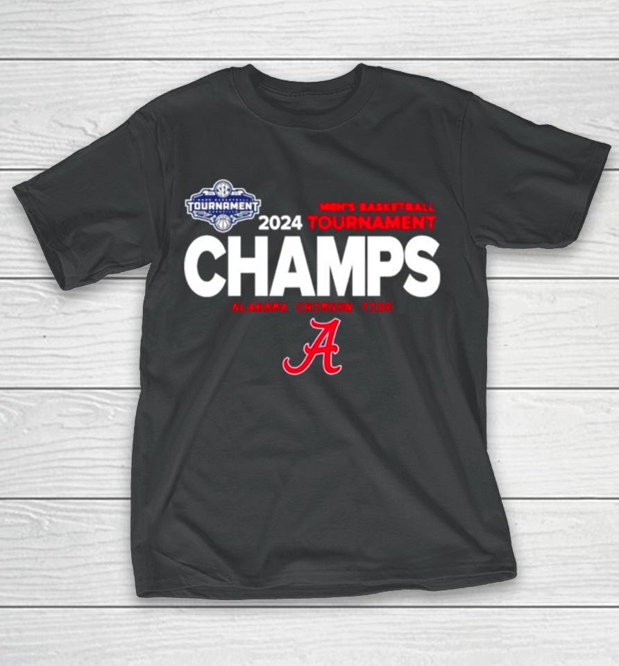 Alabama Crimson Tide 2024 Men’s Basketball Tournament Champs T-Shirt