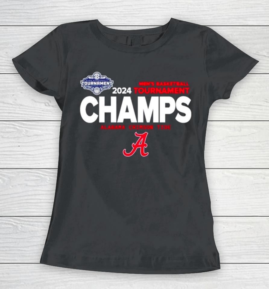 Alabama Crimson Tide 2024 Men’s Basketball Tournament Champs Women T-Shirt