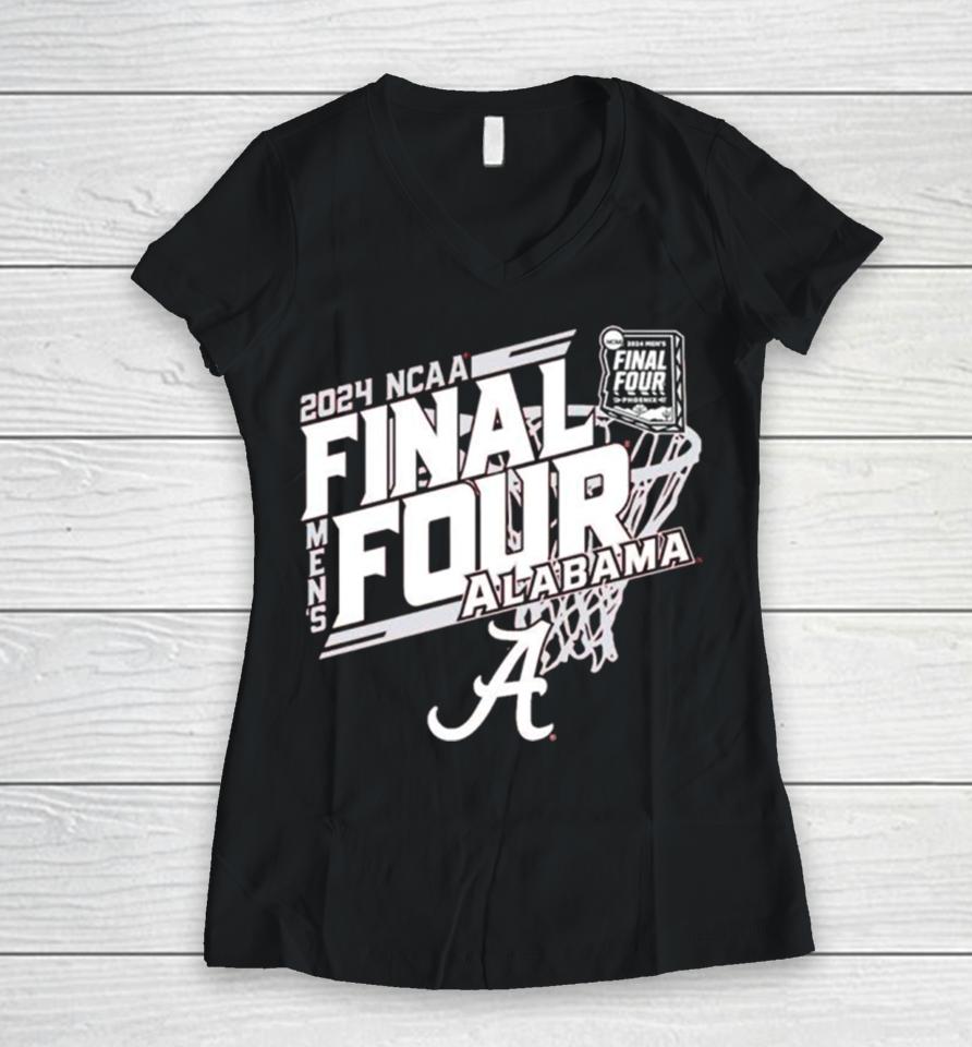 Alabama Crimson Tide 2024 Ncaa Men’s Basketball March Madness Final Four Women V-Neck T-Shirt