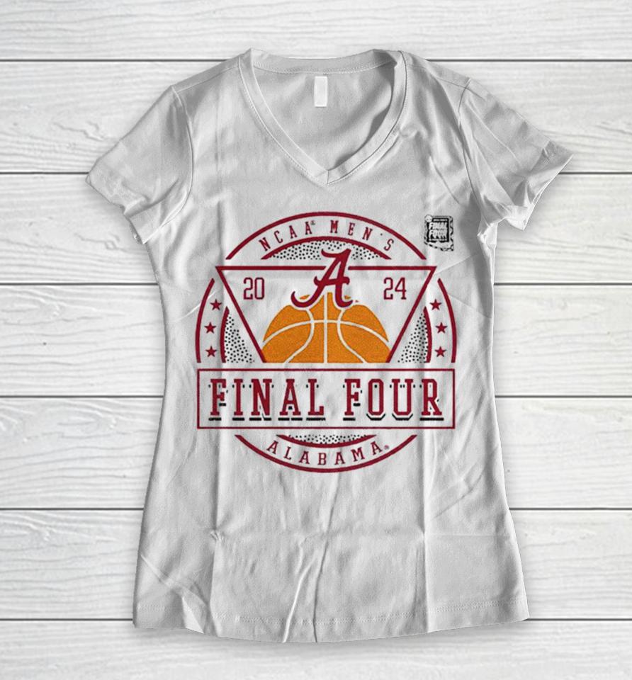 Alabama Crimson Tide 2024 Ncaa Men’s Basketball Tournament March Madness Final Four Elevated Greatness Women V-Neck T-Shirt