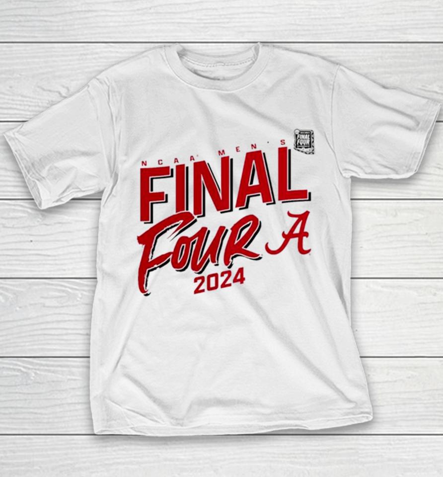 Alabama Crimson Tide 2024 Ncaa Men’s Basketball Tournament March Madness Final Four Elite Pursuit Youth T-Shirt