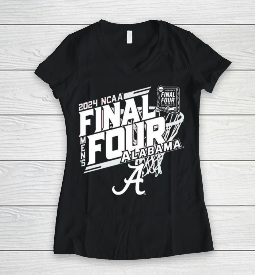 Alabama Crimson Tide 2024 Ncaa Men’s Basketball Tournament March Madness Final Four Women V-Neck T-Shirt