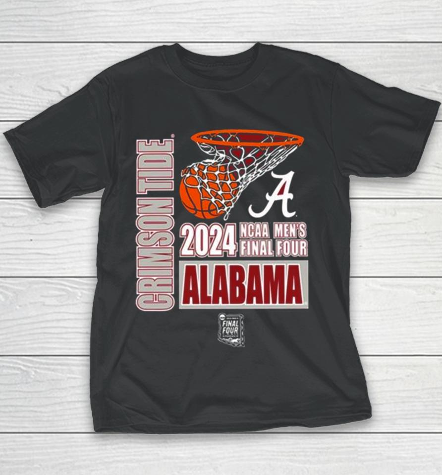 Alabama Crimson Tide 2024 Ncaa Men’s Final Four Youth T-Shirt