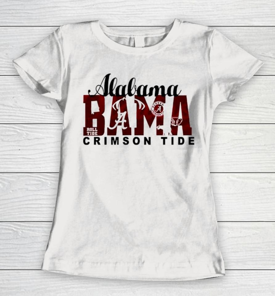 Alabama Crimson Tide Bama Football Retro Women T-Shirt