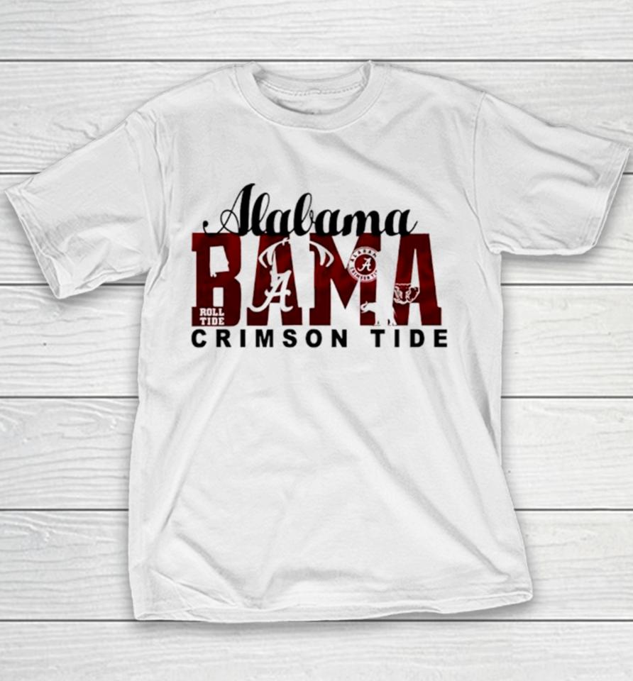 Alabama Crimson Tide Bama Football Retro Youth T-Shirt