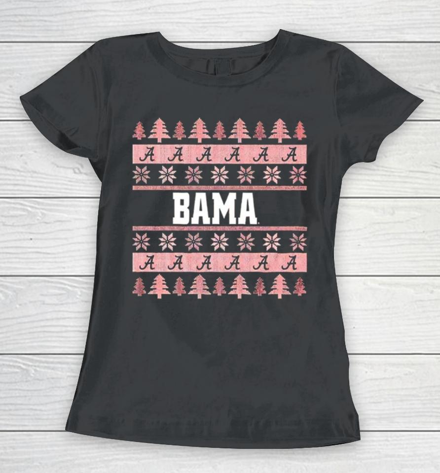 Alabama Crimson Tide Bama Ugly Christmas Women T-Shirt