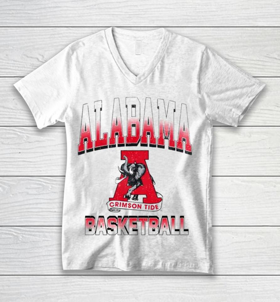 Alabama Crimson Tide Basketball Retro Unisex V-Neck T-Shirt