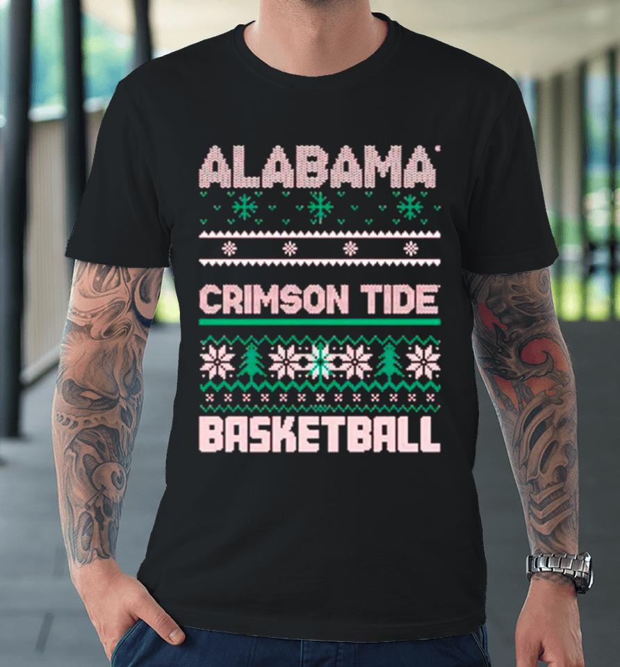 Alabama Crimson Tide Basketball Ugly Christmas Premium T-Shirt