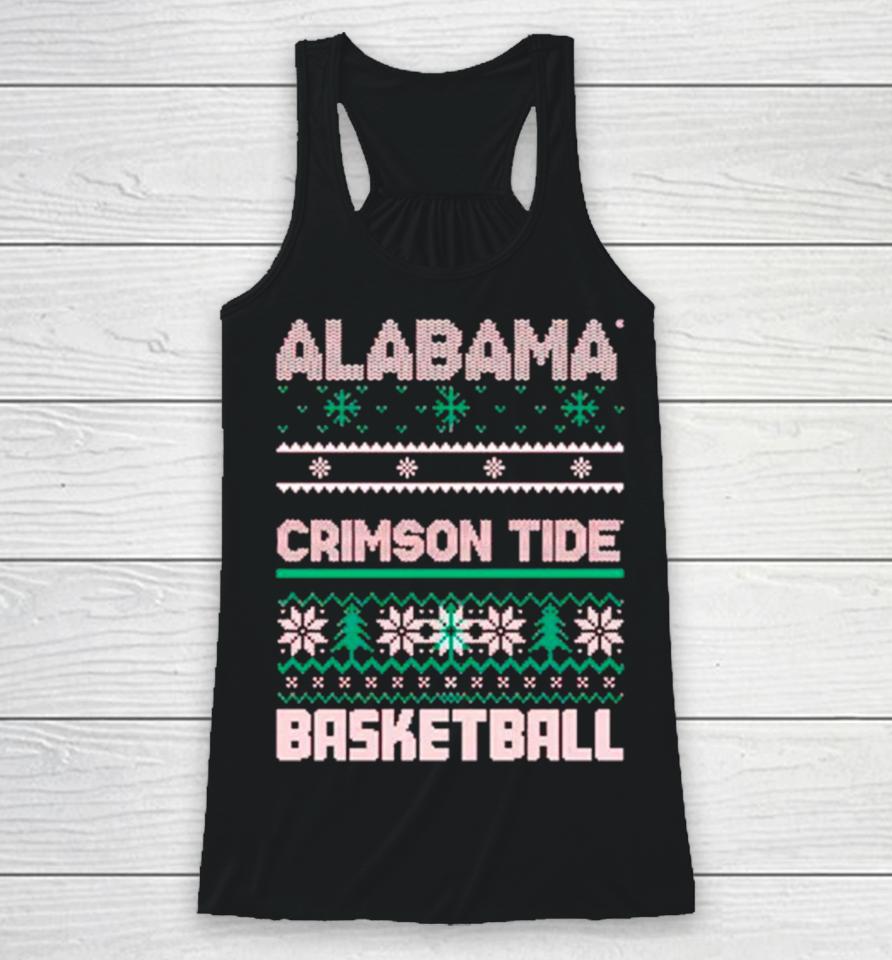 Alabama Crimson Tide Basketball Ugly Christmas Racerback Tank