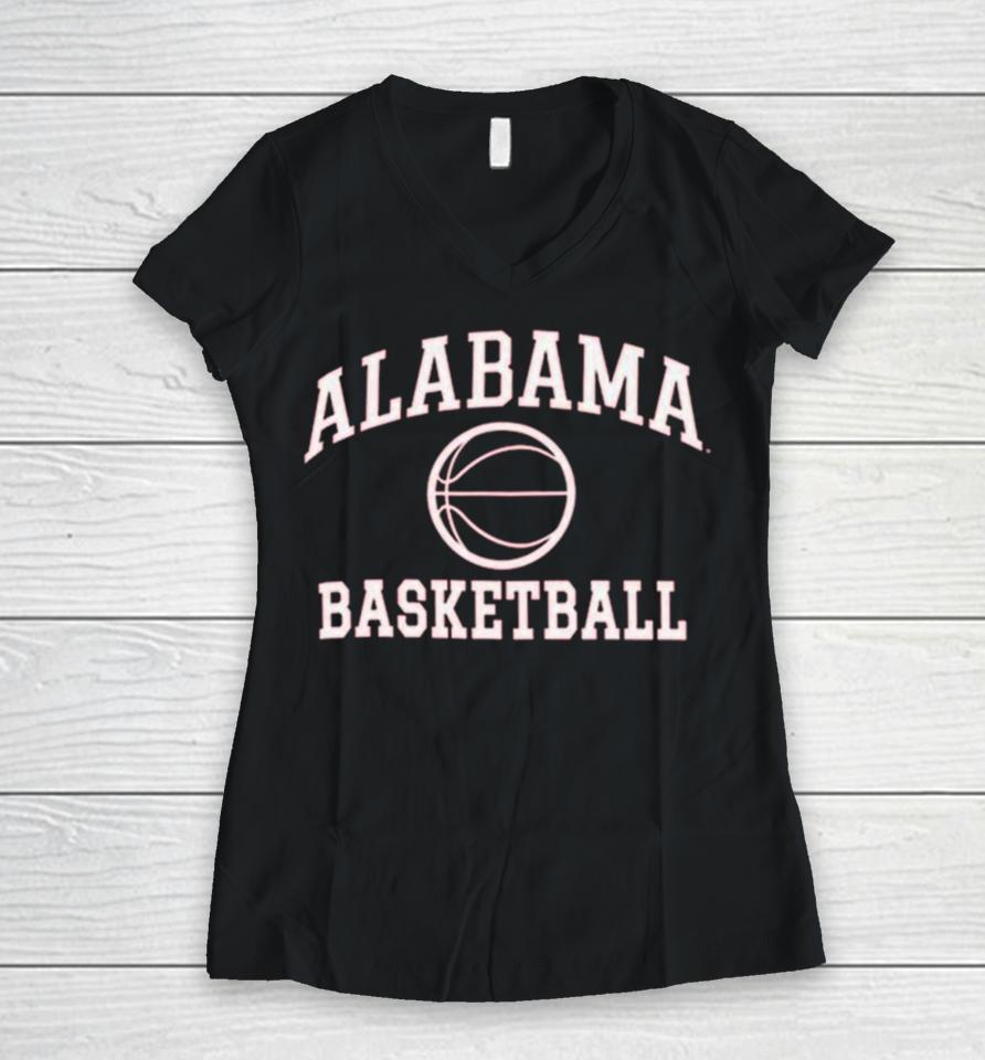 Alabama Crimson Tide Champion Basketball Icon Women V-Neck T-Shirt