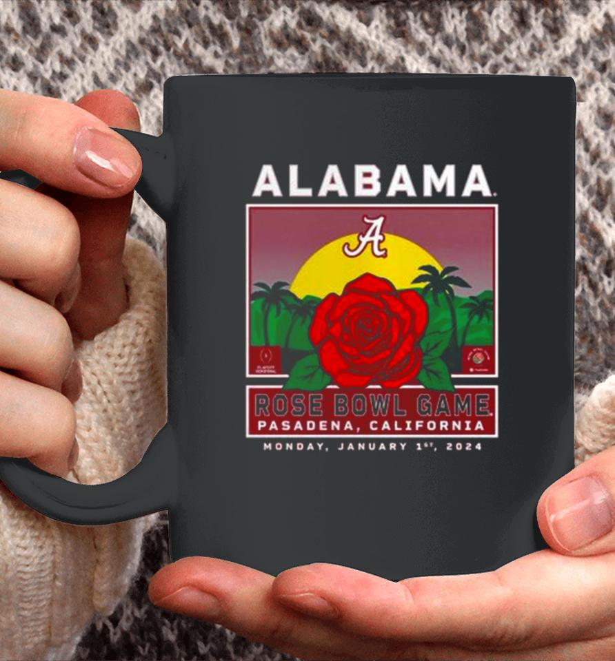 Alabama Crimson Tide College Football Playoff 2024 Rose Bowl Coffee Mug
