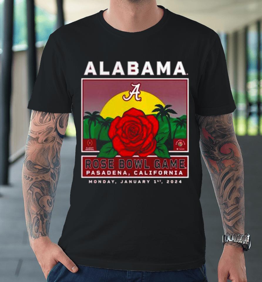 Alabama Crimson Tide College Football Playoff 2024 Rose Bowl Premium T-Shirt