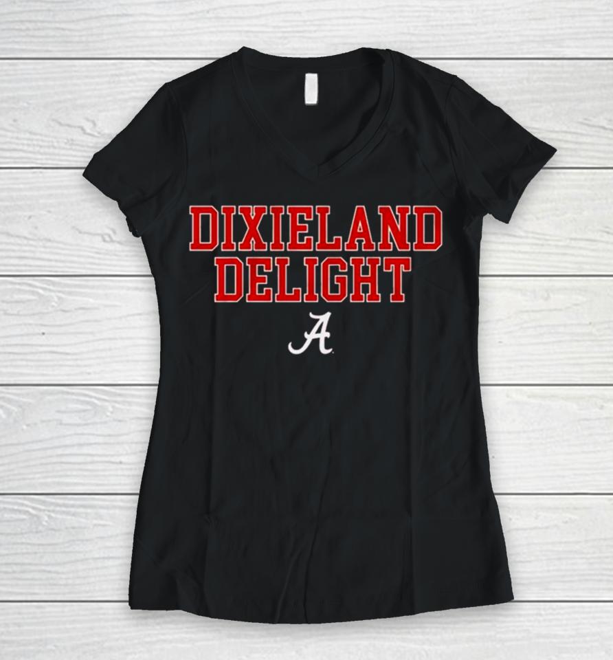 Alabama Crimson Tide Dixieland Delight Women V-Neck T-Shirt