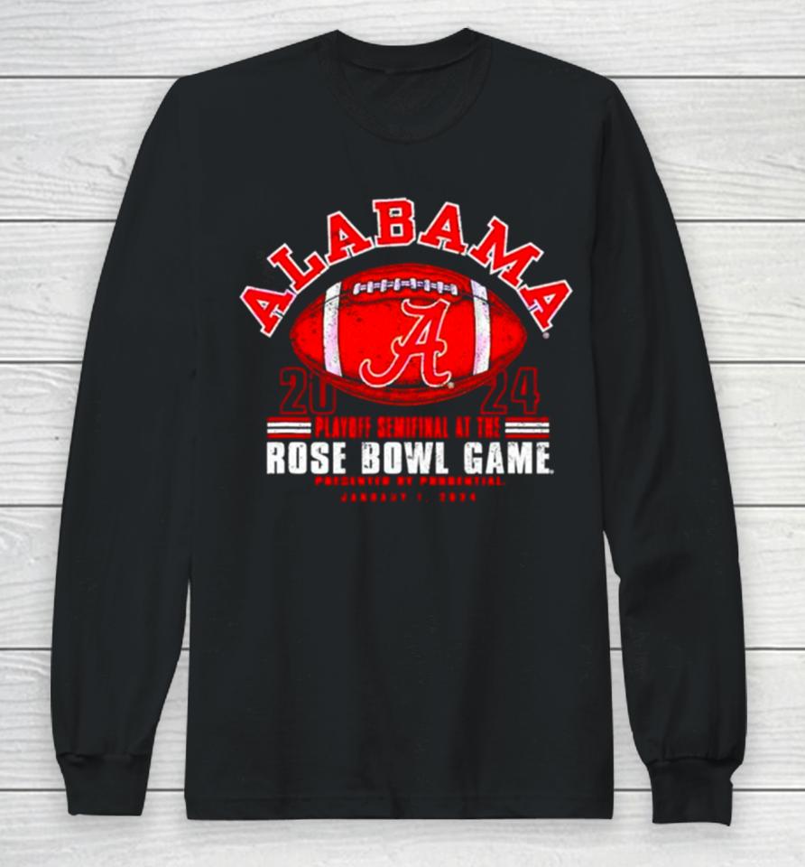 Alabama Crimson Tide Football 2024 Playoff Rose Bowl Long Sleeve T-Shirt