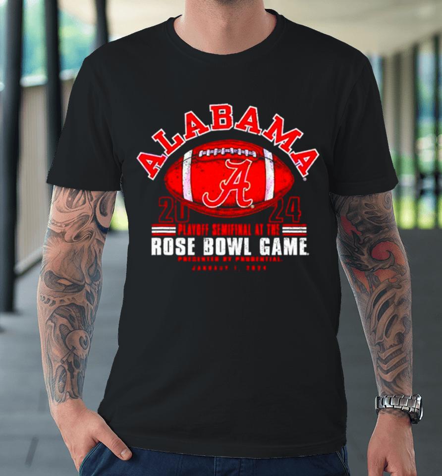 Alabama Crimson Tide Football 2024 Playoff Rose Bowl Premium T-Shirt