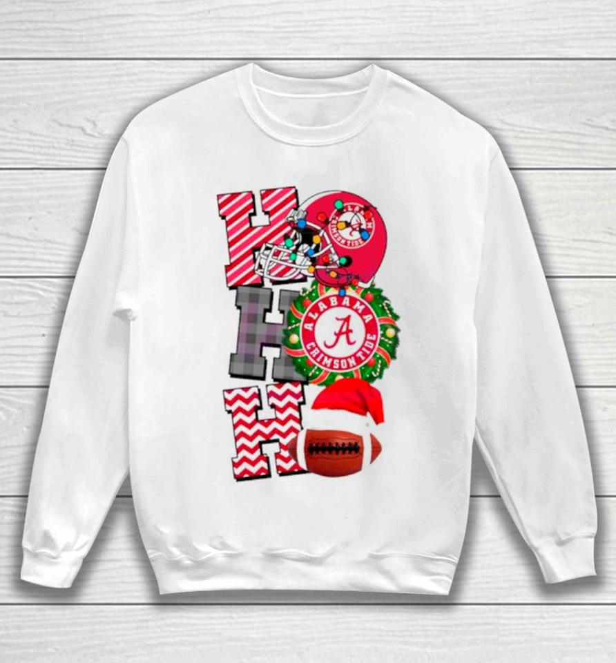 Alabama Crimson Tide Football Christmas Ho Ho Ho Sweatshirt