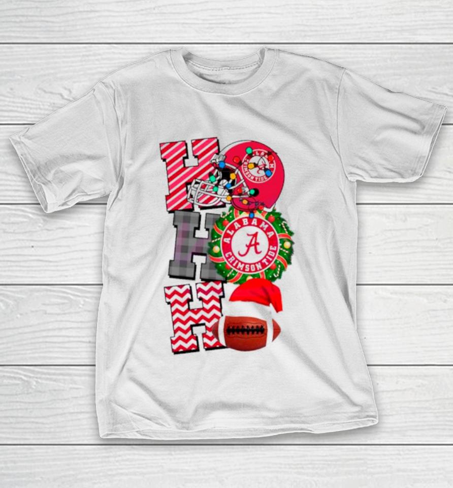 Alabama Crimson Tide Football Christmas Ho Ho Ho T-Shirt
