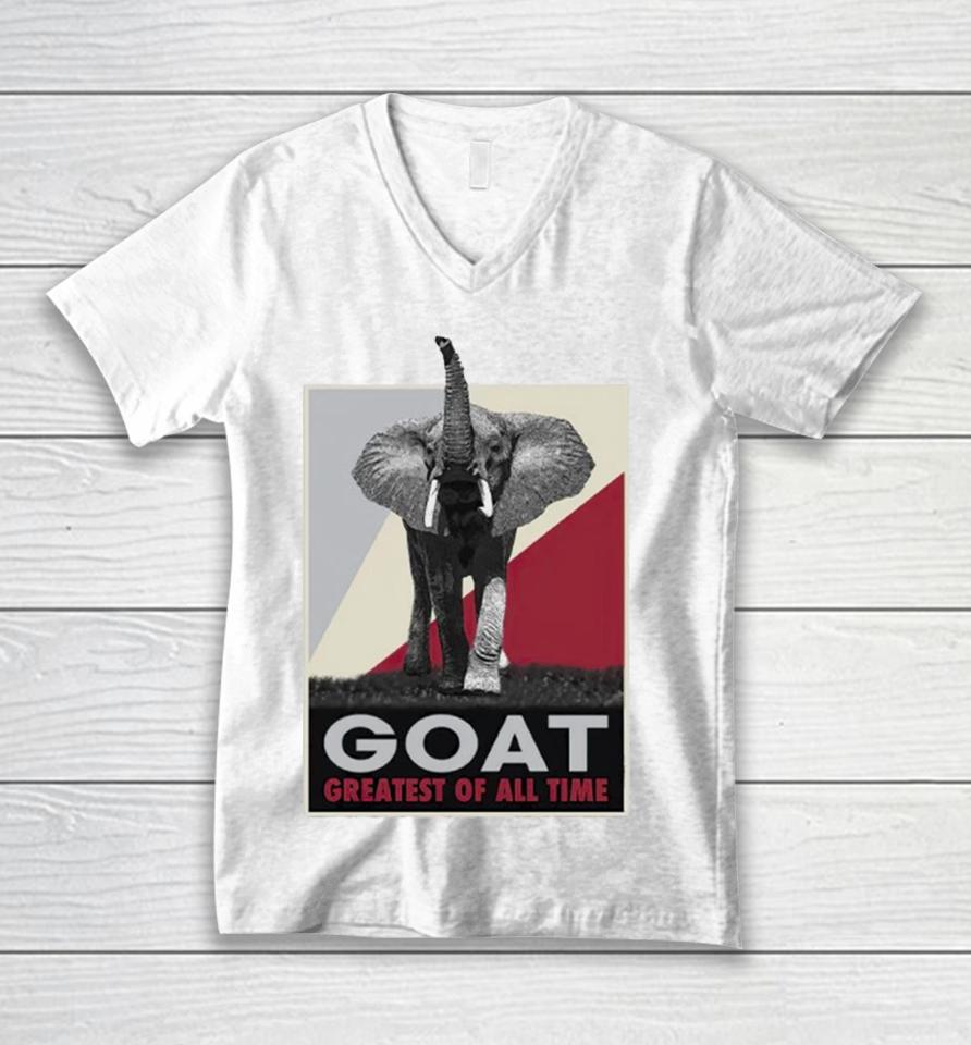 Alabama Crimson Tide Goat Greatest Of All Time Unisex V-Neck T-Shirt