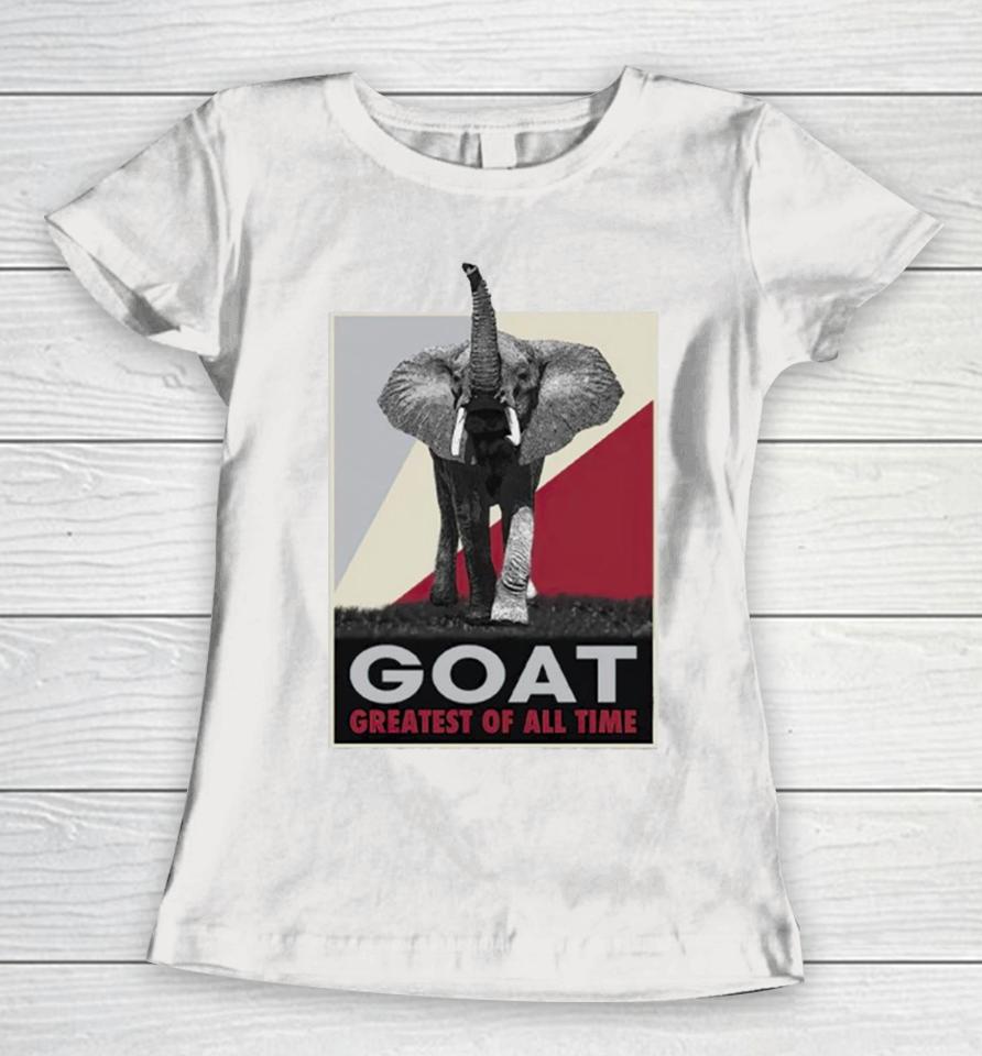 Alabama Crimson Tide Goat Greatest Of All Time Women T-Shirt