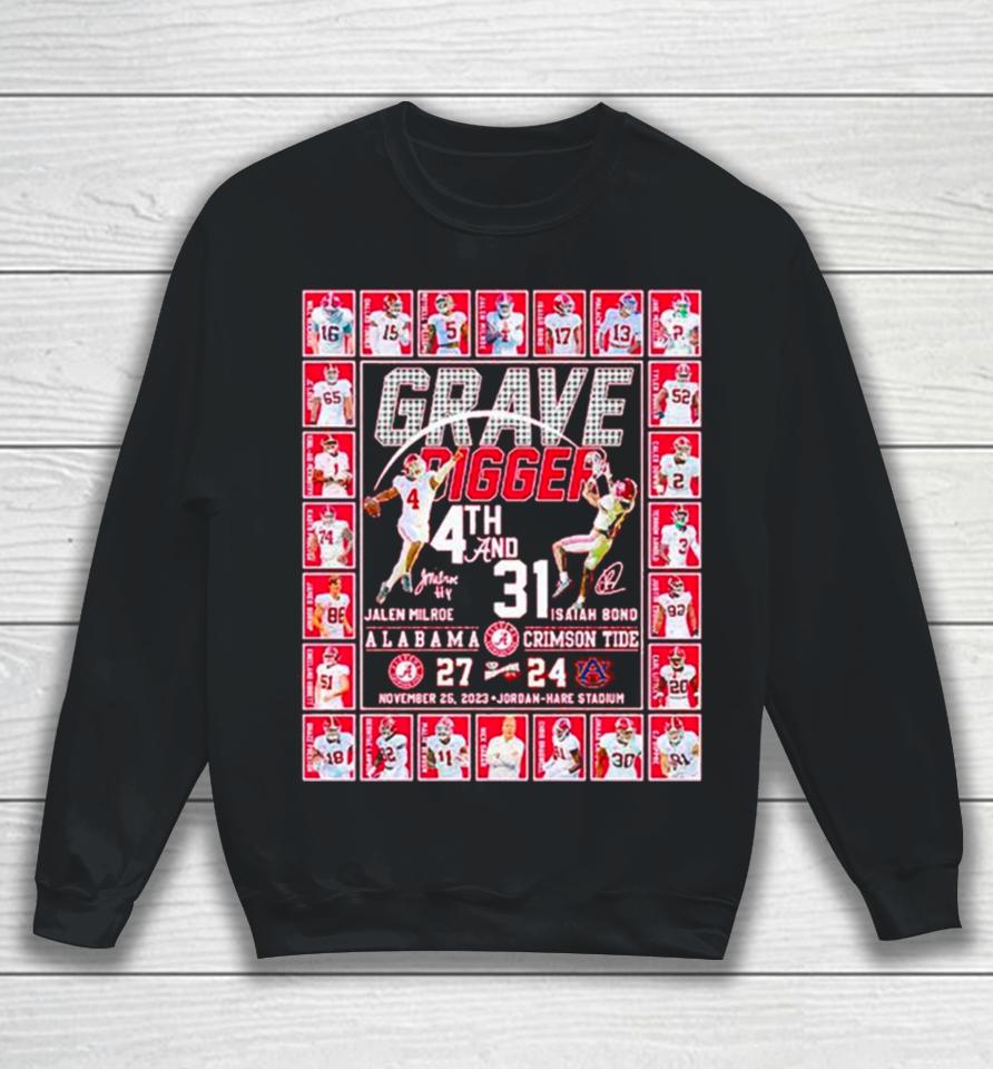 Alabama Crimson Tide Grave Digger 4Th And 31 Football Signature Sweatshirt