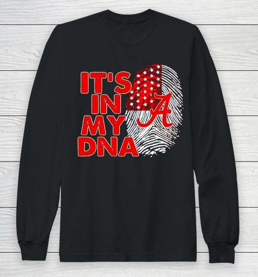 Alabama Crimson Tide It’s In My Dna Fingerprint Long Sleeve T-Shirt