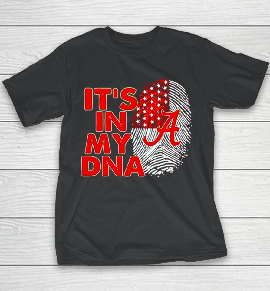Alabama Crimson Tide It’s In My Dna Fingerprint Youth T-Shirt