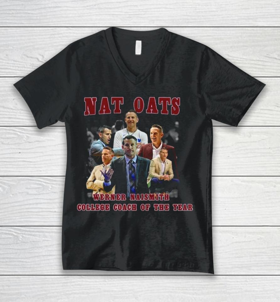 Alabama Crimson Tide Nat Oats Werner Naismith College Coach Of The Year Unisex V-Neck T-Shirt
