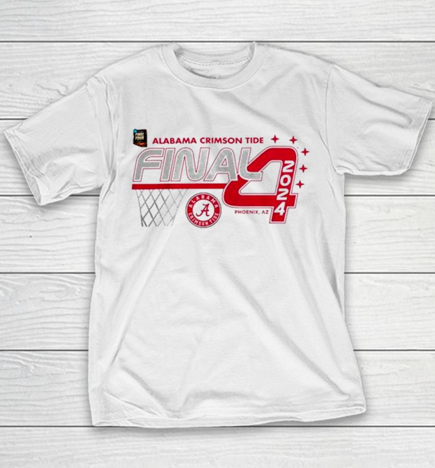 Alabama Crimson Tide Ncaa Men’s Basketball 2024 March Madness Final Four Youth T-Shirt