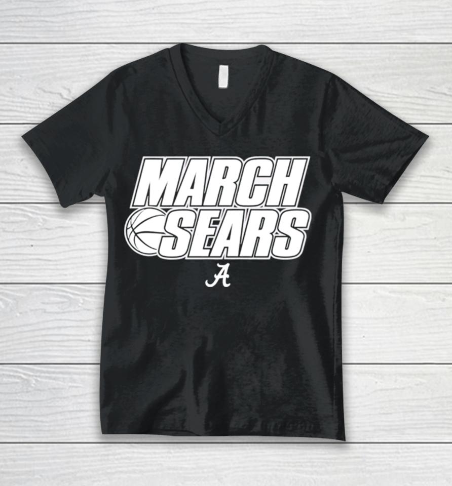 Alabama Crimson Tide Ncaa Men’s Basketball Mark Sears Unisex V-Neck T-Shirt