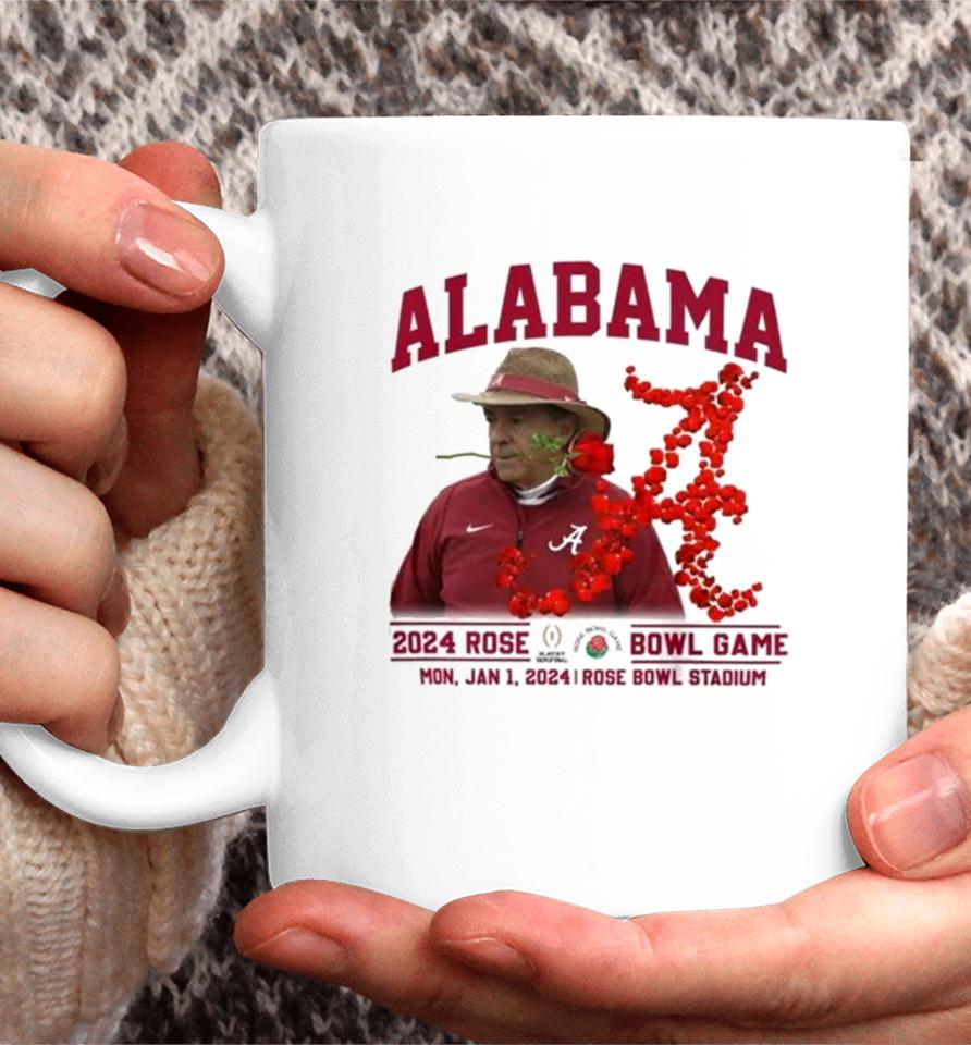 Alabama Crimson Tide Nick Saban Rose Bowl 2024 Cfp Football Semifinal Coffee Mug