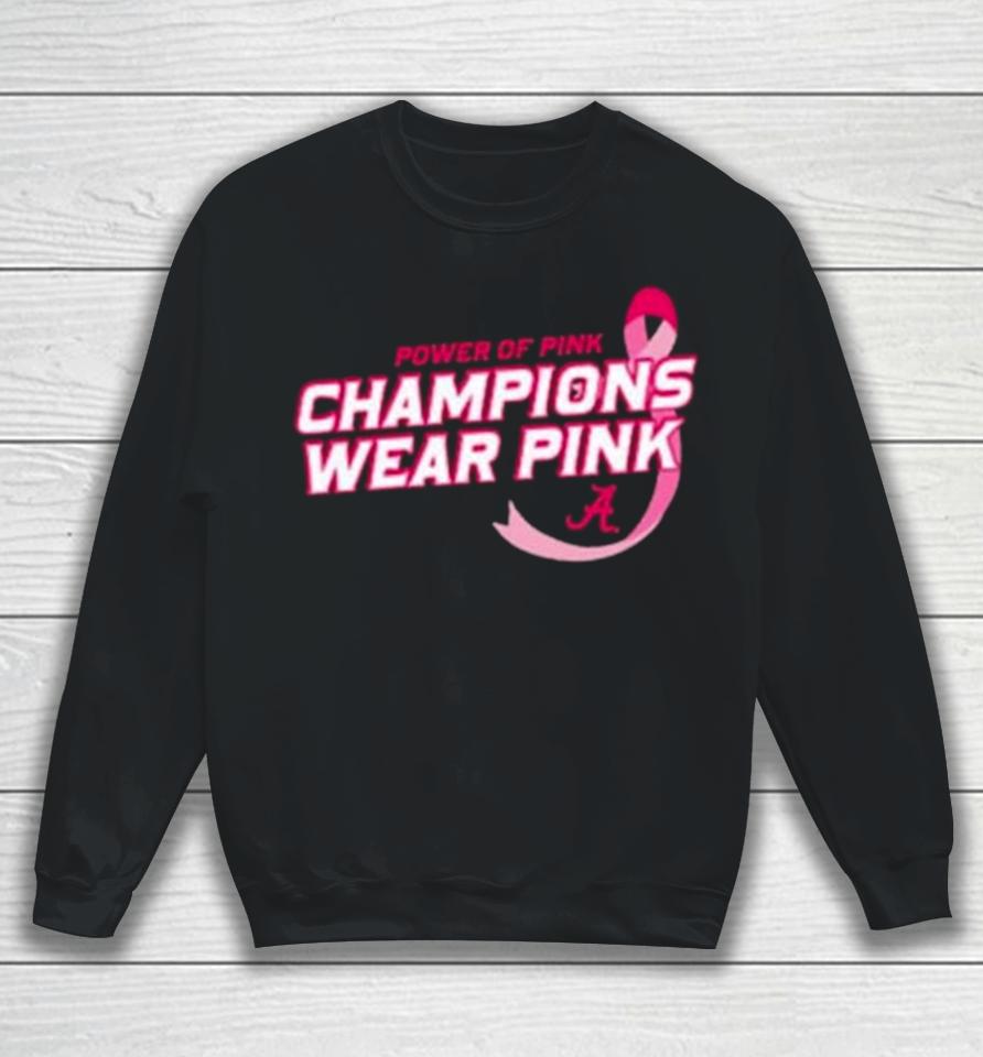 Alabama Crimson Tide Power Of Pink Breast Cancer Sweatshirt