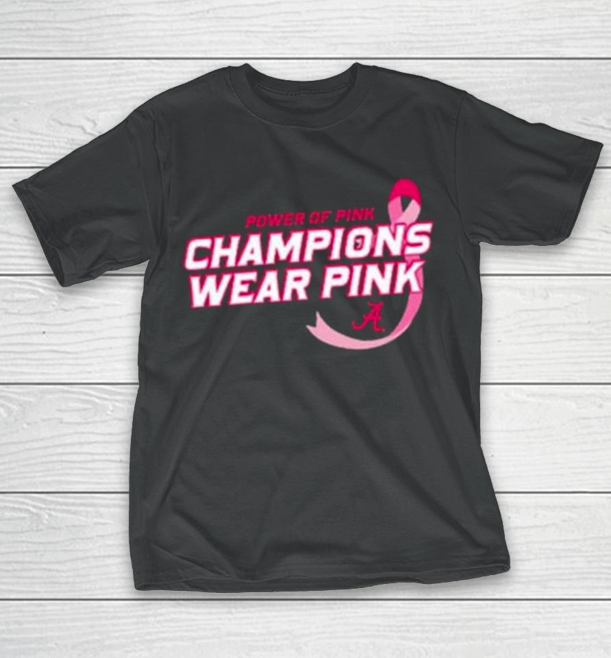 Alabama Crimson Tide Power Of Pink Breast Cancer T-Shirt