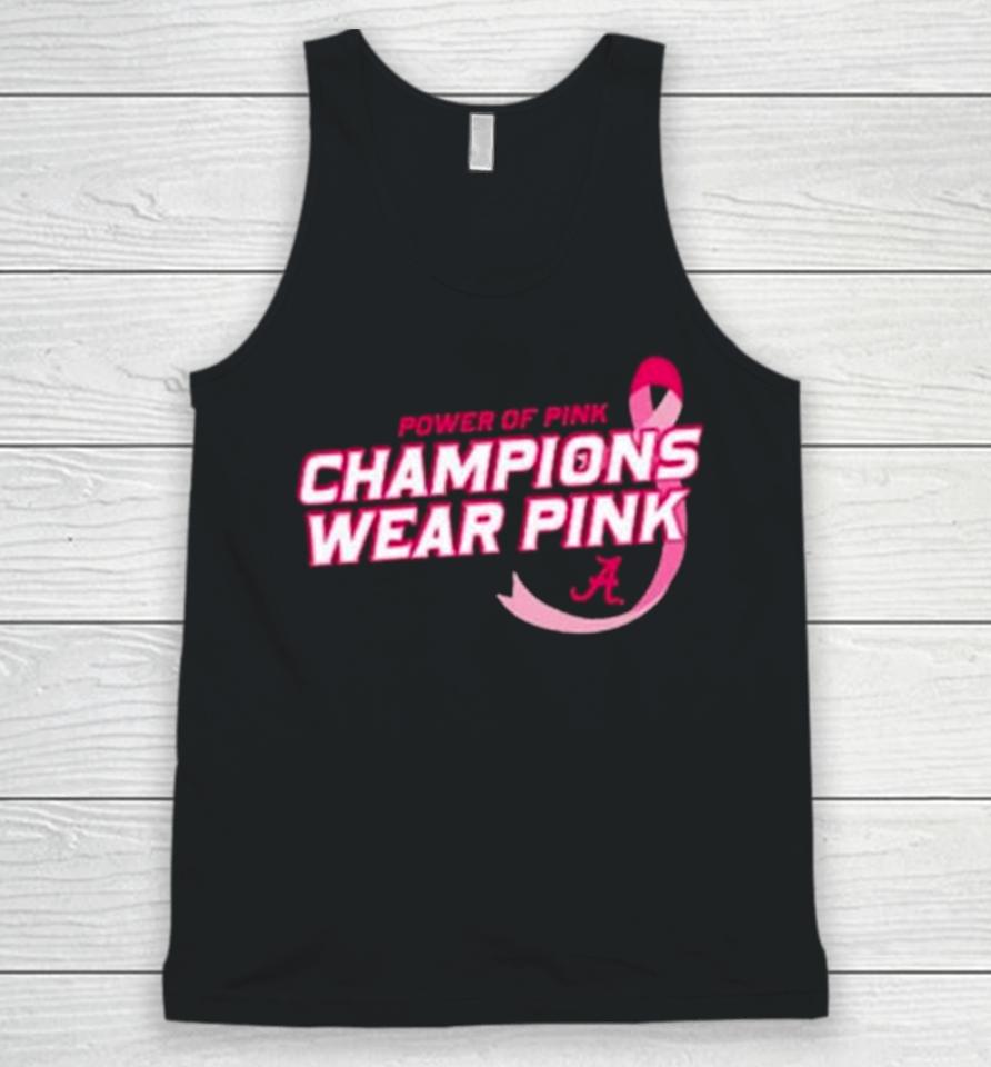 Alabama Crimson Tide Power Of Pink Breast Cancer Unisex Tank Top