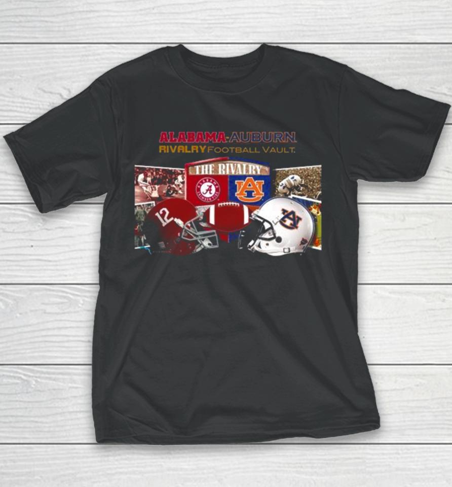 Alabama Crimson Tide Vs Auburn Tigers Rivalry Football Vault 2023 Youth T-Shirt