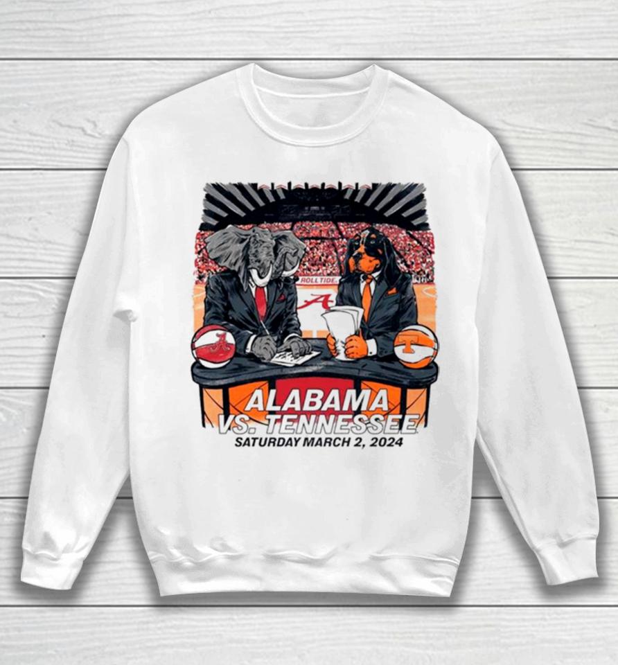Alabama Crimson Tide Vs Tennessee Volunteers Saturday March 2 2024 Sweatshirt