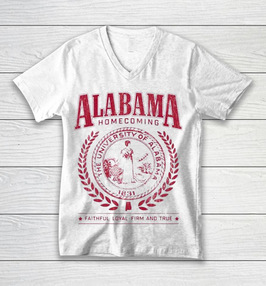 Alabama Football Homecoming 2023 Unisex V-Neck T-Shirt